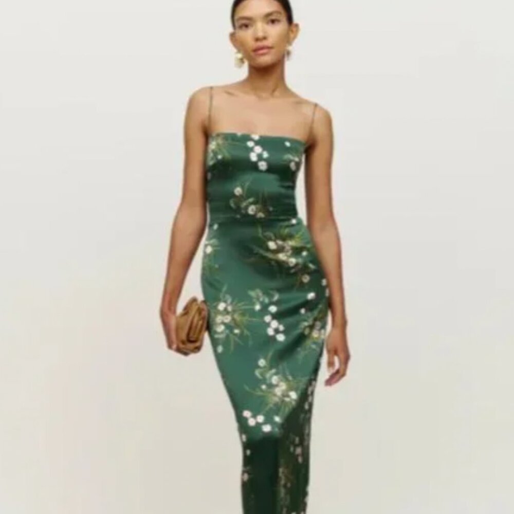 Reformation Frankie Silk Dress - Buena